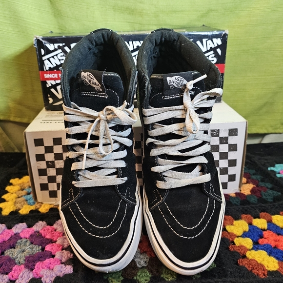Vans ComfyCush SK8-Hi Black White Lace Up Lightweight Top Unisex Sneakers Shoes - Picture 8 of 12